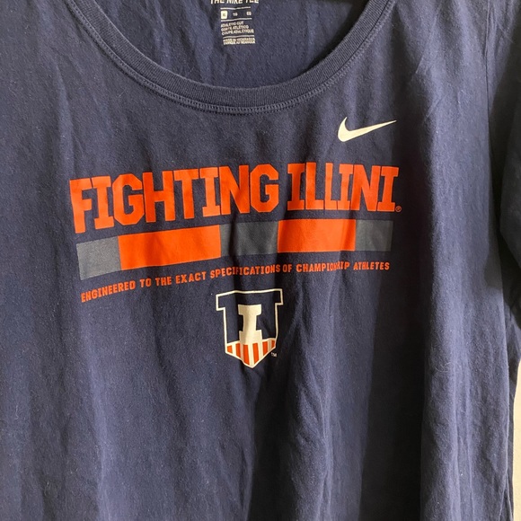 Nike university of Illinois fighting Illini t shirt size xl - Picture 2 of 4